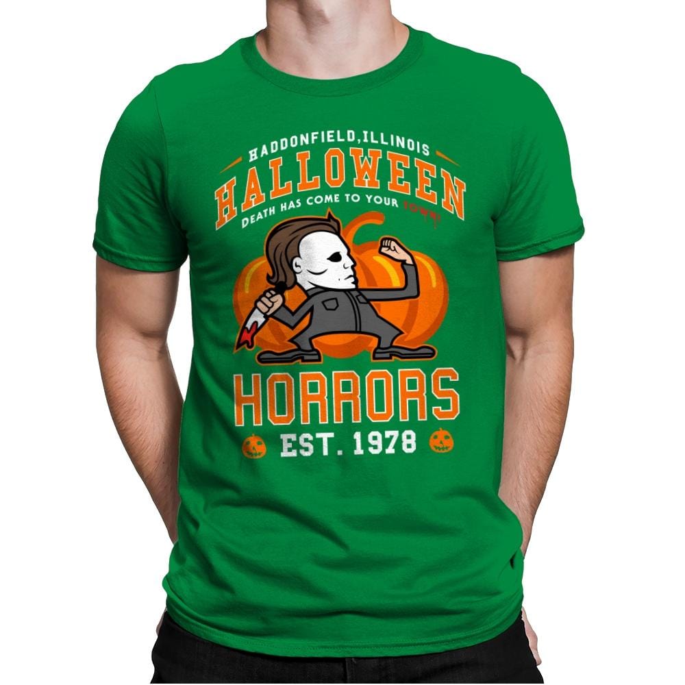 Halloween Horrors - Mens Premium T-Shirts RIPT Apparel Small / Kelly Green
