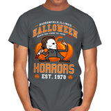 Halloween Horrors - Mens T-Shirts RIPT Apparel Small / Charcoal