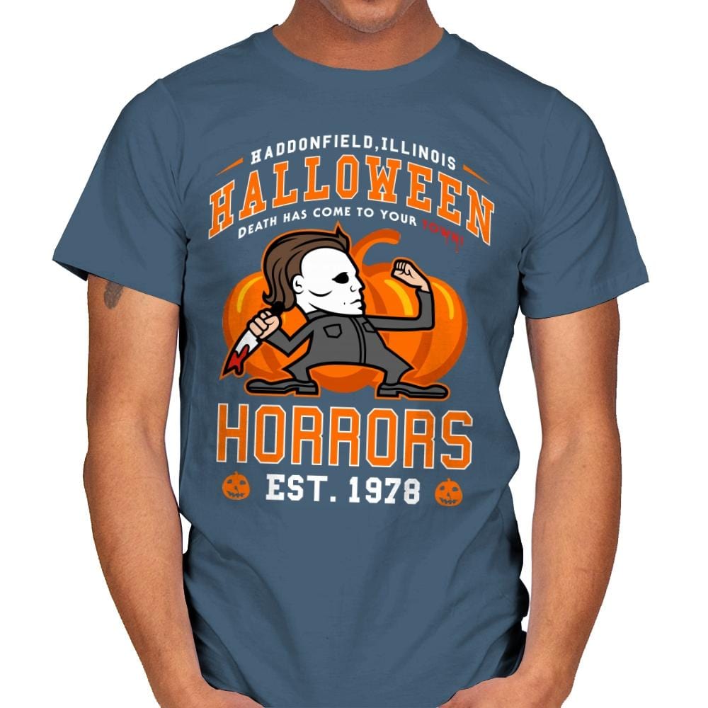 Halloween Horrors - Mens T-Shirts RIPT Apparel Small / Indigo Blue