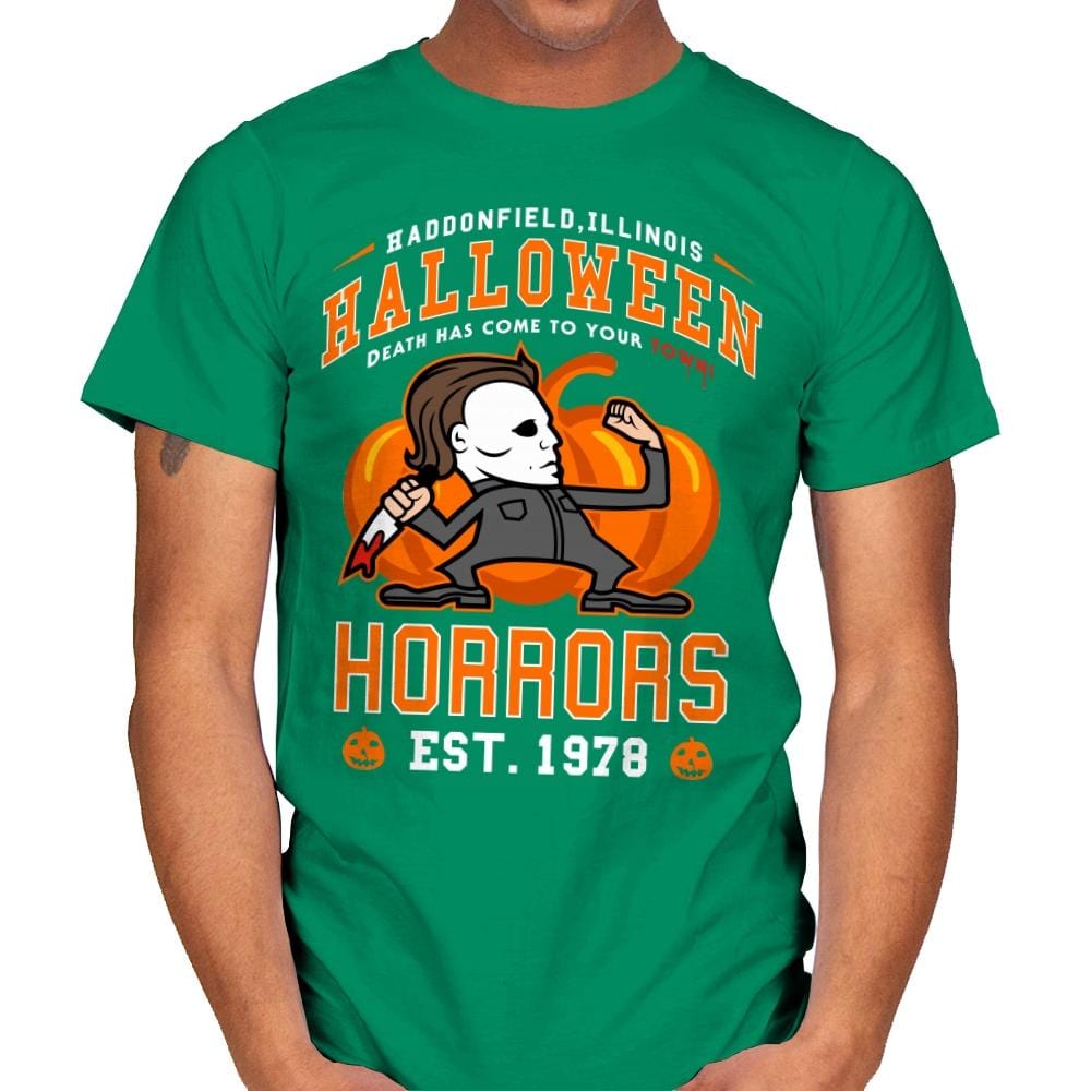 Halloween Horrors - Mens T-Shirts RIPT Apparel Small / Kelly Green