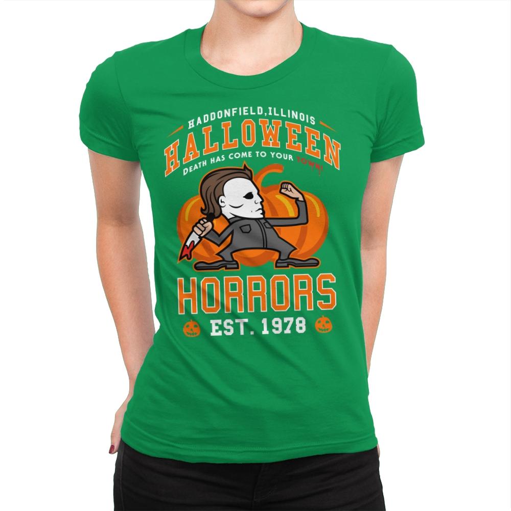 Halloween Horrors - Womens Premium T-Shirts RIPT Apparel Small / Kelly Green