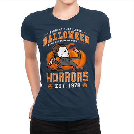 Halloween Horrors - Womens Premium T-Shirts RIPT Apparel Small / Midnight Navy