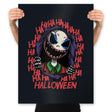 Halloween Joker - Prints Posters RIPT Apparel 18x24 / Black