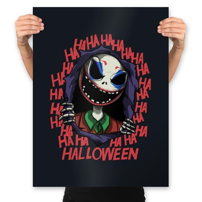 Halloween Joker - Prints Posters RIPT Apparel 18x24 / Black