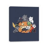 Halloween Kittens - Canvas Wraps Canvas Wraps RIPT Apparel 11x14 / Navy