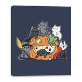 Halloween Kittens - Canvas Wraps Canvas Wraps RIPT Apparel 16x20 / Navy
