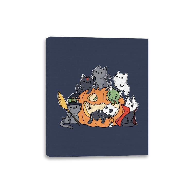 Halloween Kittens - Canvas Wraps Canvas Wraps RIPT Apparel 8x10 / Navy