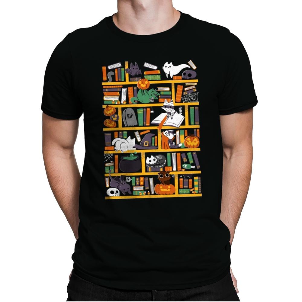 Halloween Library - Mens Premium T-Shirts RIPT Apparel Small / Black