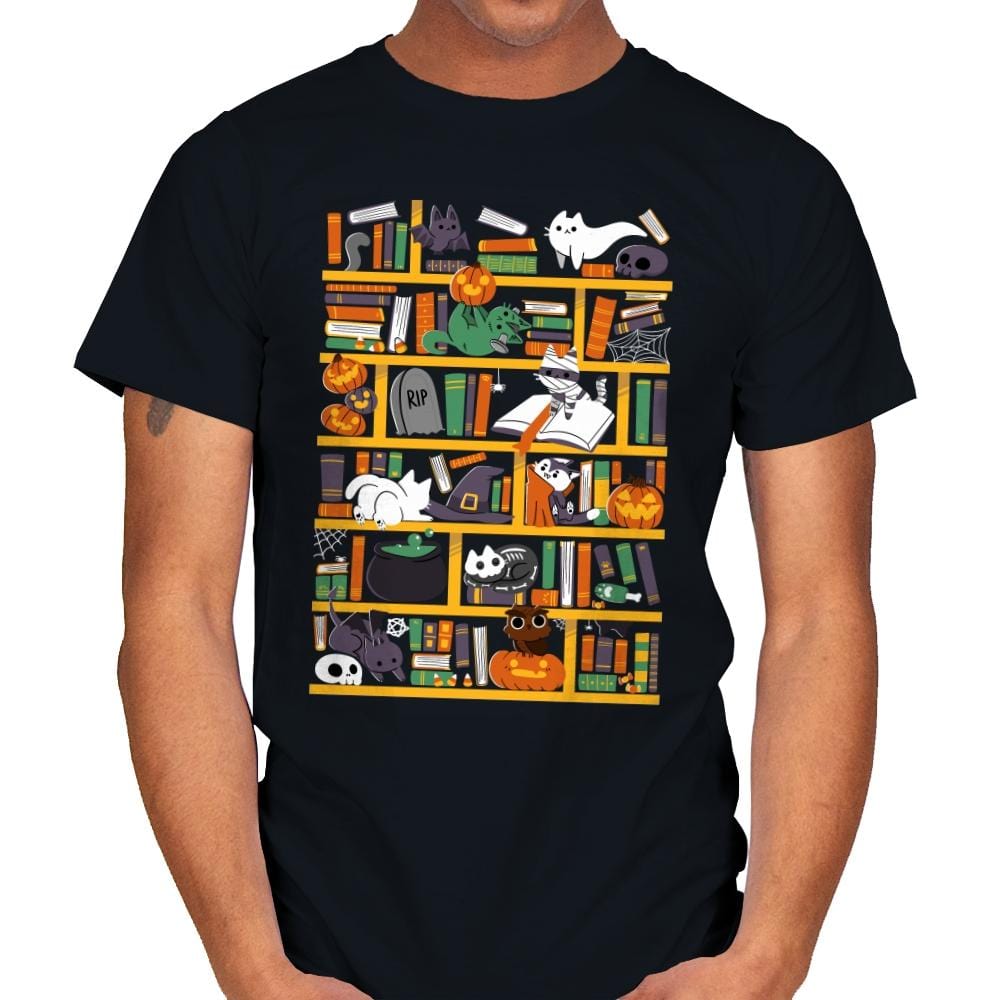 Halloween Library - Mens T-Shirts RIPT Apparel Small / Black