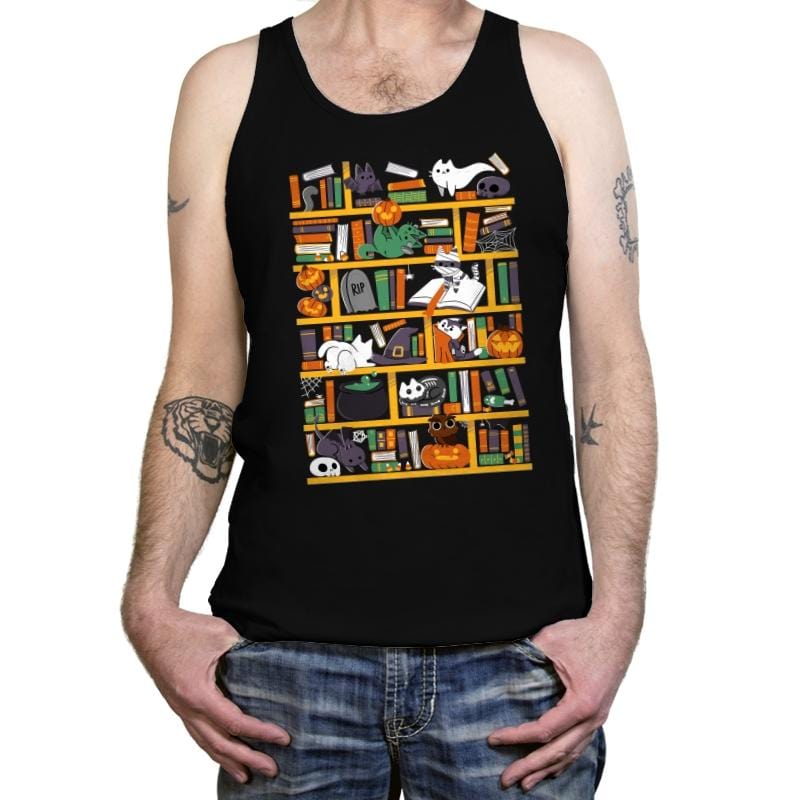 Halloween Library - Tanktop Tanktop RIPT Apparel X-Small / Black