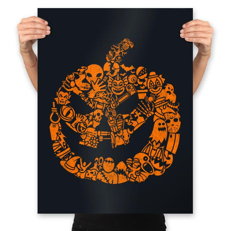 Halloween Mosaic - Prints Posters RIPT Apparel 18x24 / Black