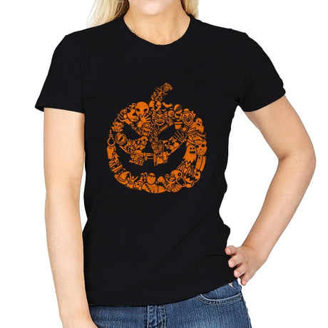 Halloween Mosaic - Womens T-Shirts RIPT Apparel Small / Black