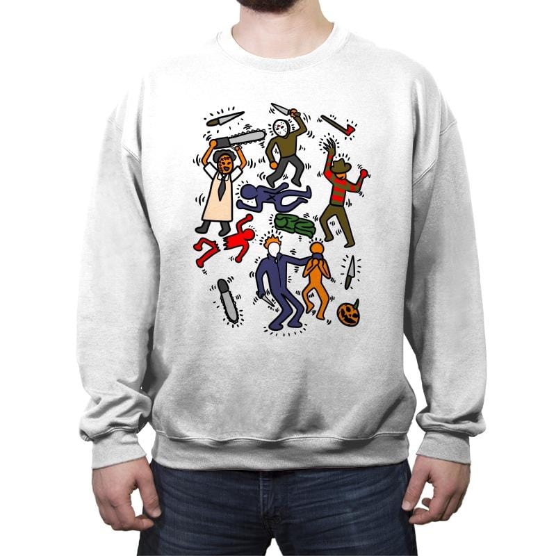 Halloween pop - Crew Neck Sweatshirt Crew Neck Sweatshirt RIPT Apparel Small / White