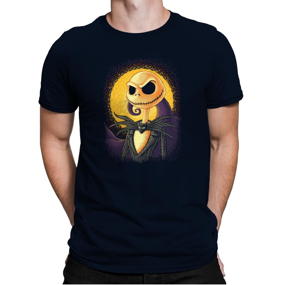 Halloween Portrait - Pop Impressionism - Mens Premium T-Shirts RIPT Apparel Small / Midnight Navy