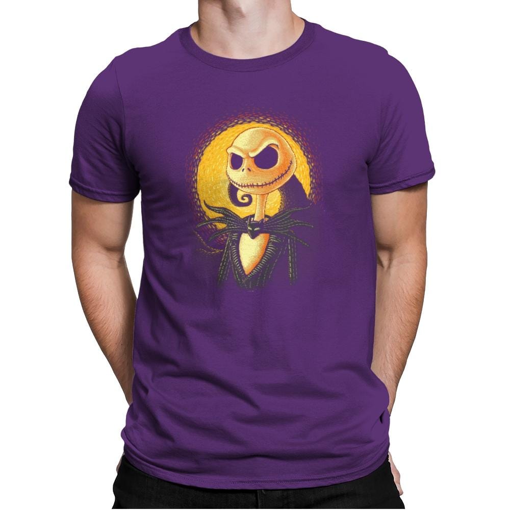 Halloween Portrait - Pop Impressionism - Mens Premium T-Shirts RIPT Apparel Small / Purple Rush