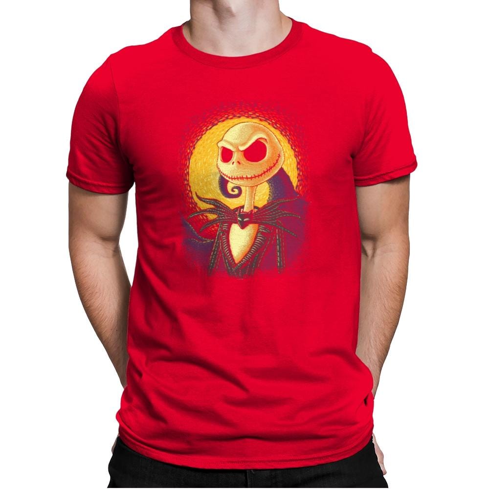 Halloween Portrait - Pop Impressionism - Mens Premium T-Shirts RIPT Apparel Small / Red