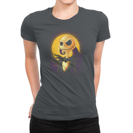 Halloween Portrait - Pop Impressionism - Womens Premium T-Shirts RIPT Apparel Small / Heavy Metal