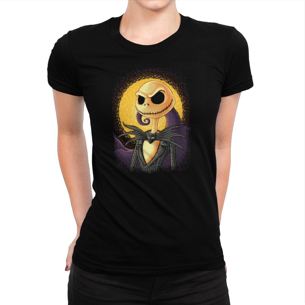 Halloween Portrait - Pop Impressionism - Womens Premium T-Shirts RIPT Apparel Small / Indigo