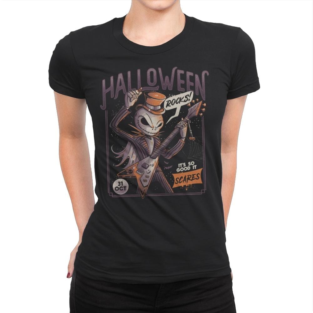 Halloween Rocks - Womens Premium T-Shirts RIPT Apparel Small / Black