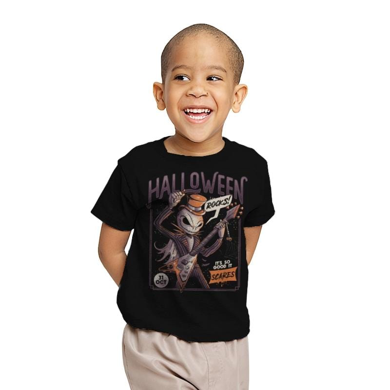 Halloween Rocks - Youth T-Shirts RIPT Apparel X-small / Black