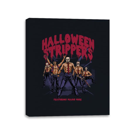 Halloween Strippers - Canvas Wraps Canvas Wraps RIPT Apparel 11x14 / Black