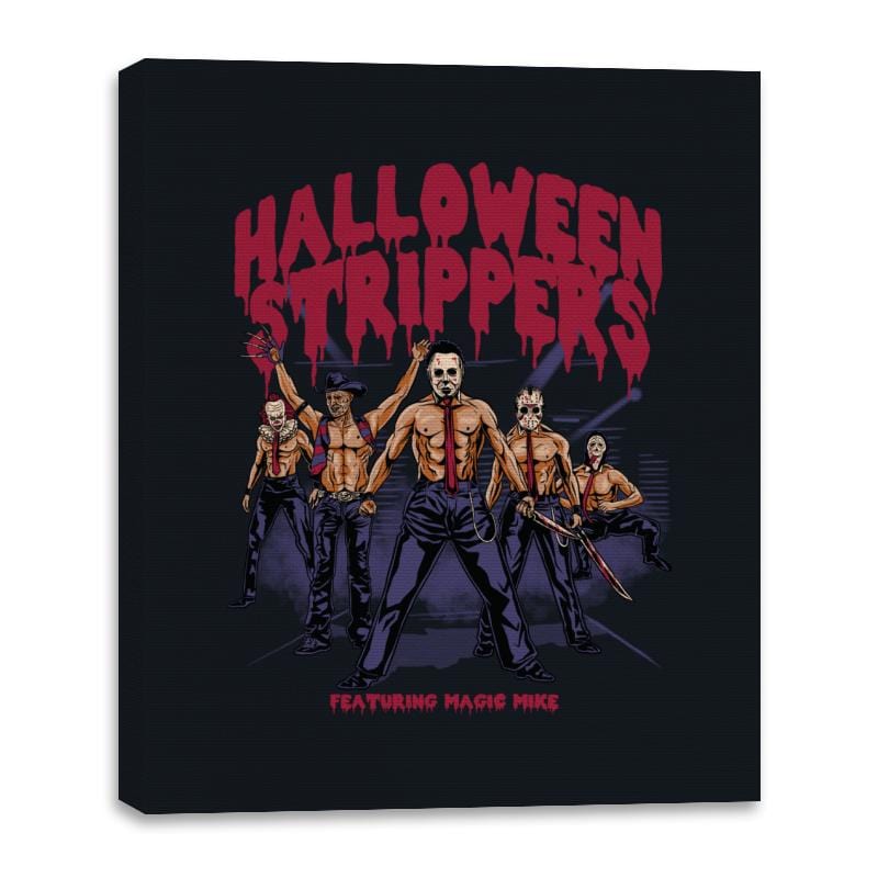 Halloween Strippers - Canvas Wraps Canvas Wraps RIPT Apparel 16x20 / Black