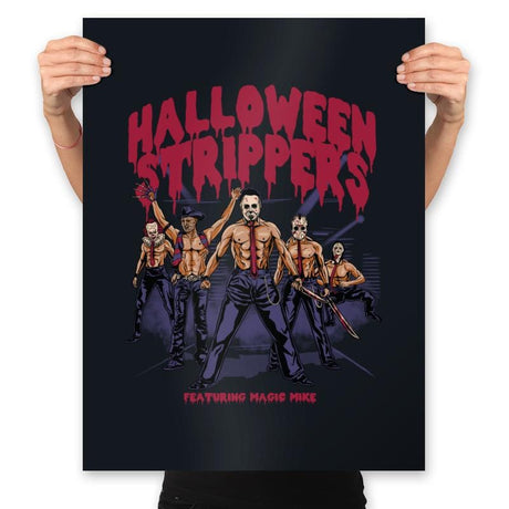 Halloween Strippers - Prints Posters RIPT Apparel 18x24 / Black