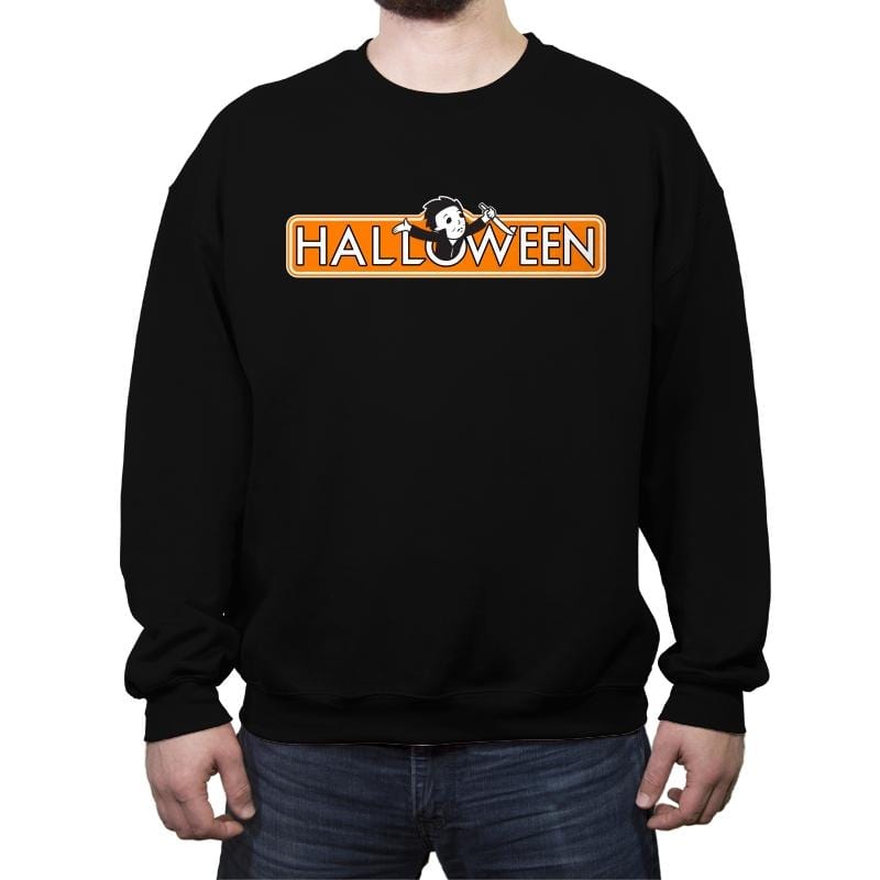 Halloween The Board Game - Crew Neck Sweatshirt Crew Neck Sweatshirt RIPT Apparel Small / Black