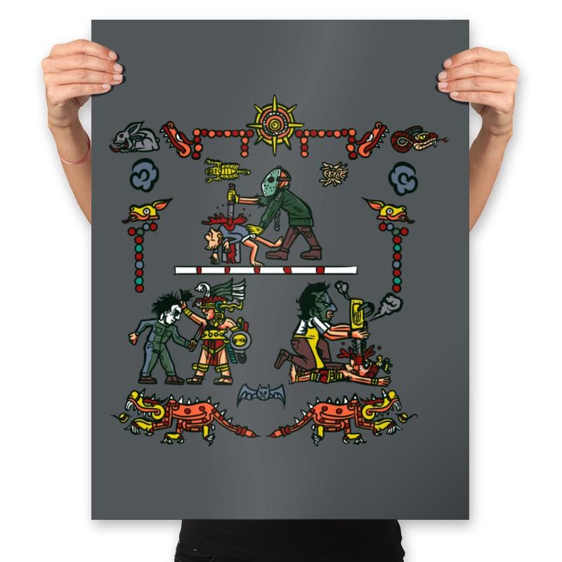 Halloween Wall Art - Prints Posters RIPT Apparel 18x24 / Charcoal
