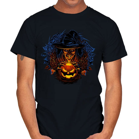Halloween Wreath - Mens T-Shirts RIPT Apparel Small / Black