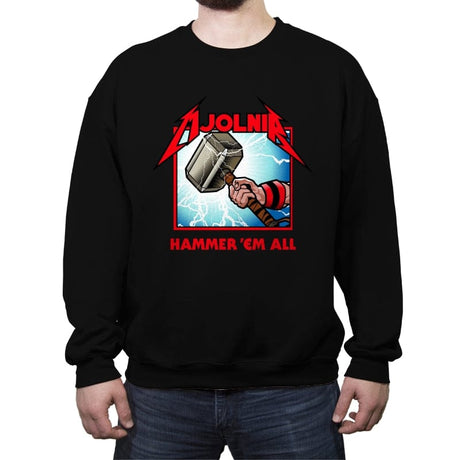 Hammer Time - Crew Neck Sweatshirt Crew Neck Sweatshirt RIPT Apparel Small / Black