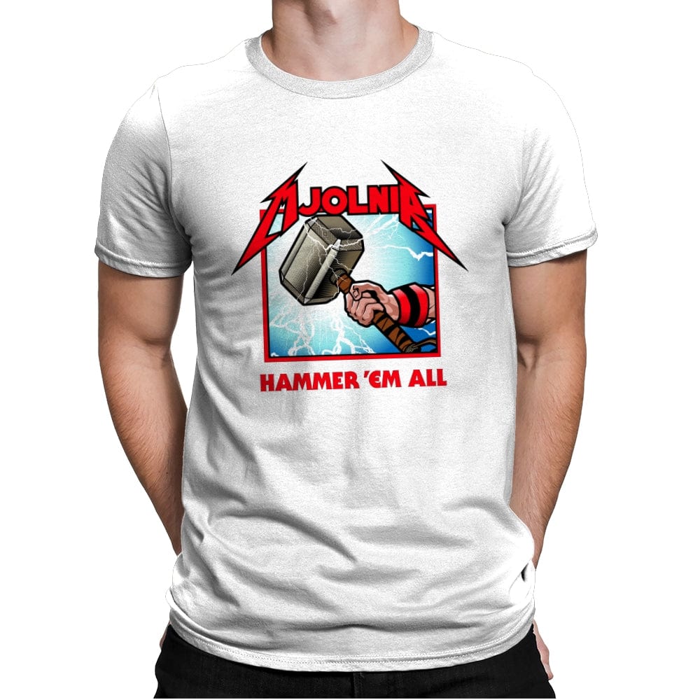 Hammer Time - Mens Premium T-Shirts RIPT Apparel Small / White