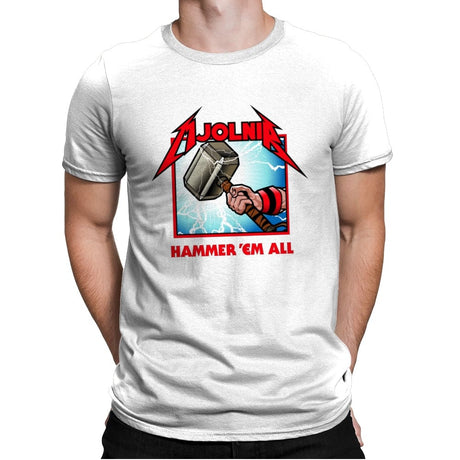 Hammer Time - Mens Premium T-Shirts RIPT Apparel Small / White