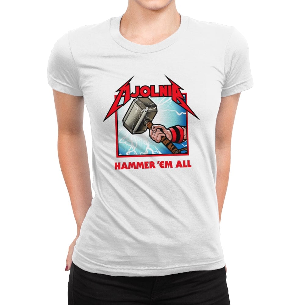Hammer Time - Womens Premium T-Shirts RIPT Apparel Small / White
