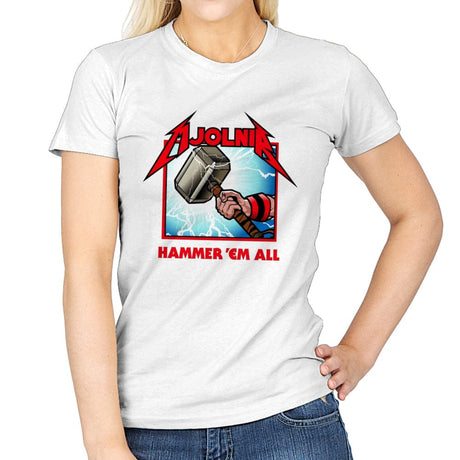 Hammer Time - Womens T-Shirts RIPT Apparel Small / White