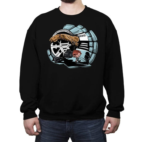 Han and Chewie - Crew Neck Sweatshirt Crew Neck Sweatshirt RIPT Apparel Small / Black