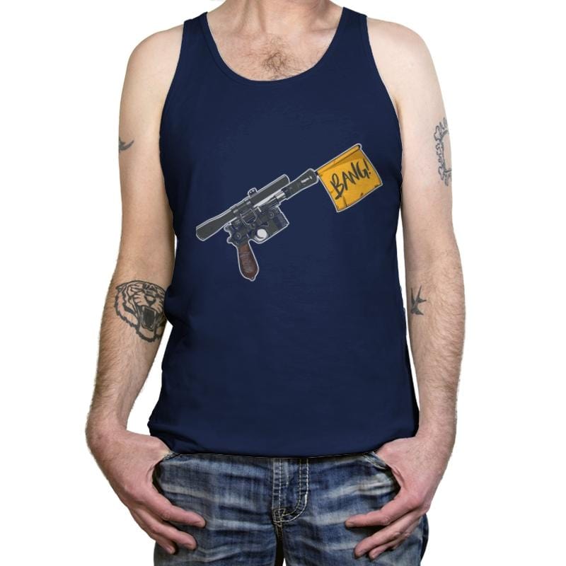 Han Shot First  - Tanktop Tanktop RIPT Apparel X-Small / Navy