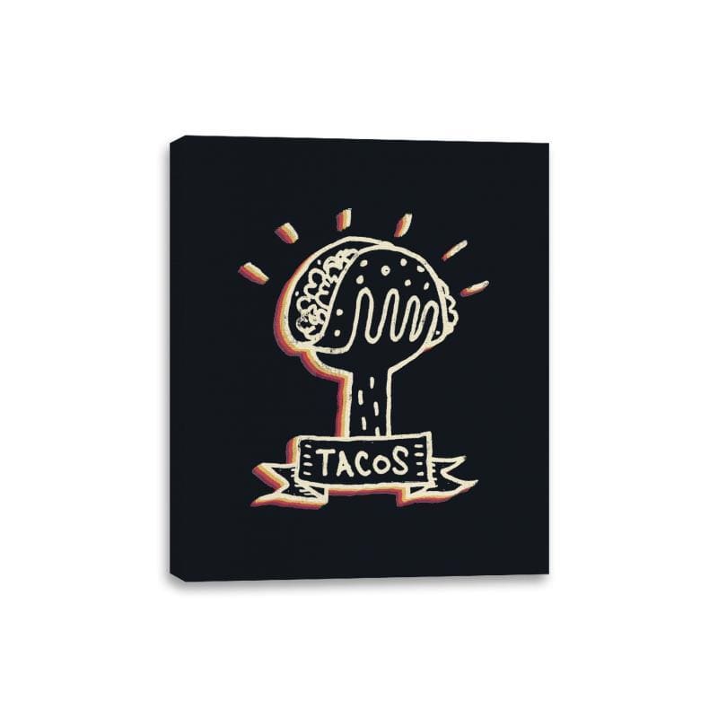 Hand Full of Tacos - Canvas Wraps Canvas Wraps RIPT Apparel 8x10 / Black