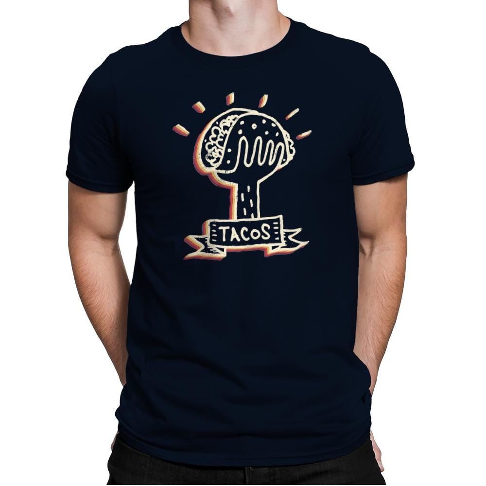 Hand Full of Tacos - Mens Premium T-Shirts RIPT Apparel Small / Midnight Navy