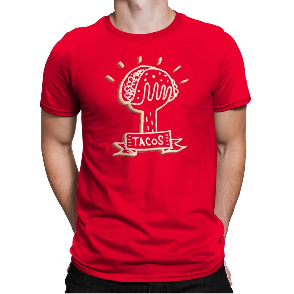 Hand Full of Tacos - Mens Premium T-Shirts RIPT Apparel Small / Red