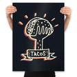 Hand Full of Tacos - Prints Posters RIPT Apparel 18x24 / Black