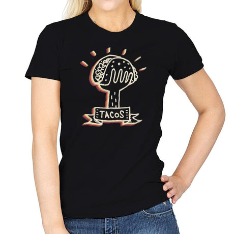 Hand Full of Tacos - Womens T-Shirts RIPT Apparel Small / Black