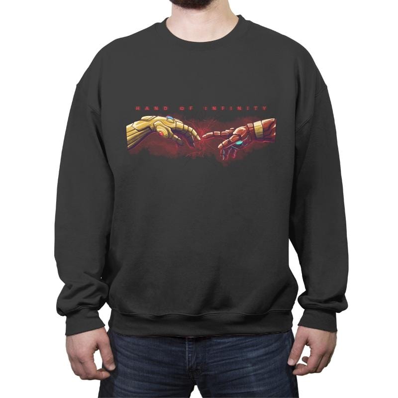 HAND OF INFINITY - Crew Neck Sweatshirt Crew Neck Sweatshirt RIPT Apparel Small / Charcoal
