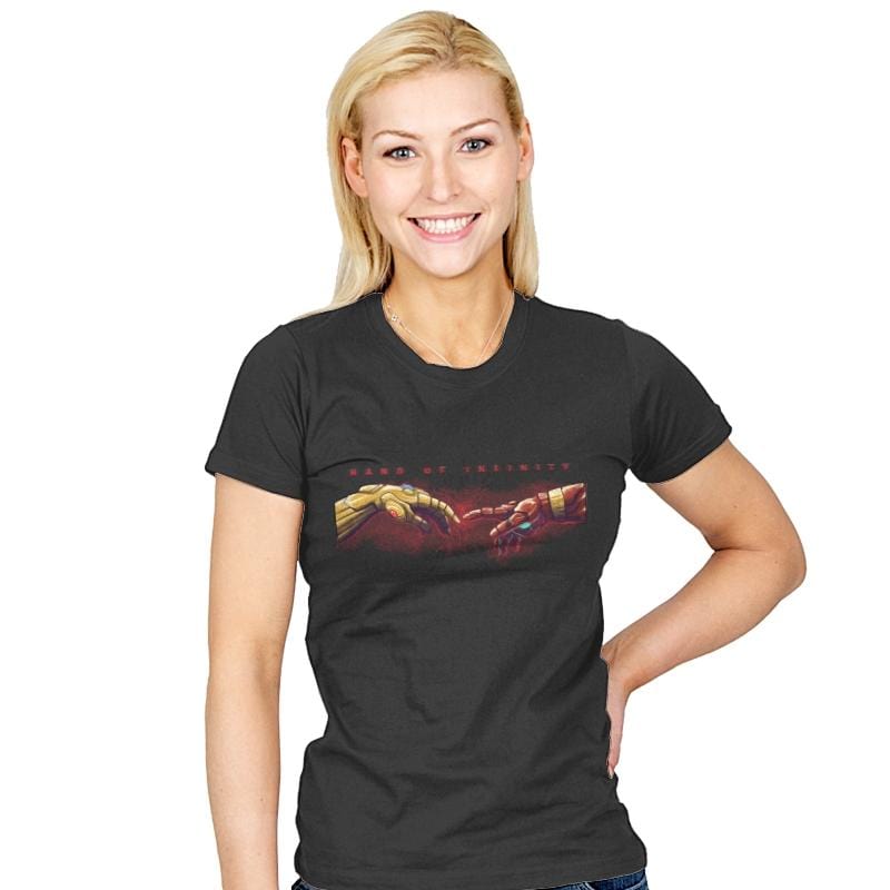 HAND OF INFINITY - Womens T-Shirts RIPT Apparel Small / Charcoal