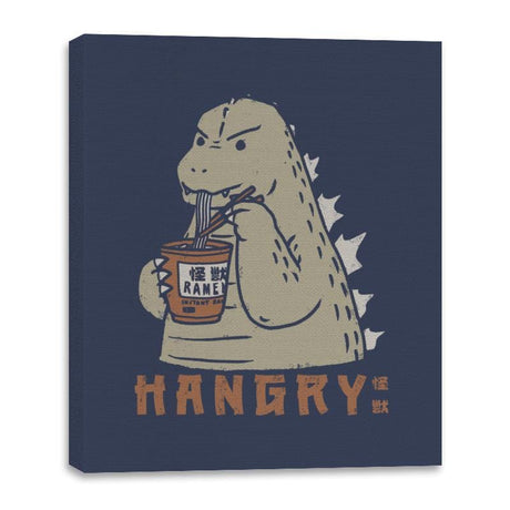 Hangry Kaiju - Canvas Wraps Canvas Wraps RIPT Apparel 16x20 / Navy