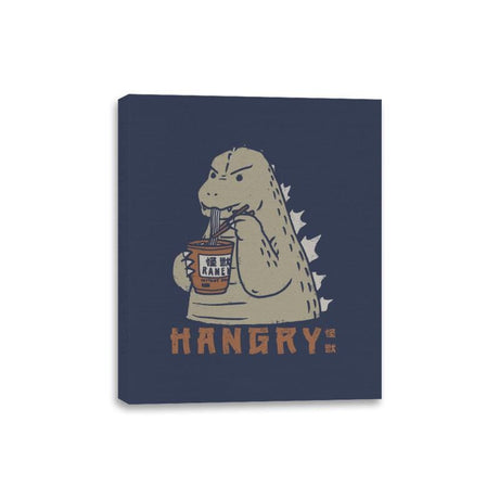 Hangry Kaiju - Canvas Wraps Canvas Wraps RIPT Apparel 8x10 / Navy