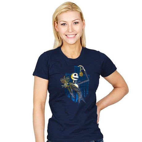 Hannukah Town - Womens T-Shirts RIPT Apparel Small / Navy