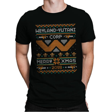 Happy Alien Xmas - Mens Premium T-Shirts RIPT Apparel Small / Black