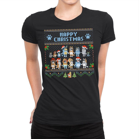 Happy Christmas - Womens Premium T-Shirts RIPT Apparel Small / Black