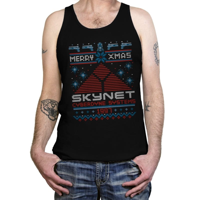 Happy Cyber Xmas - Tanktop Tanktop RIPT Apparel X-Small / Black